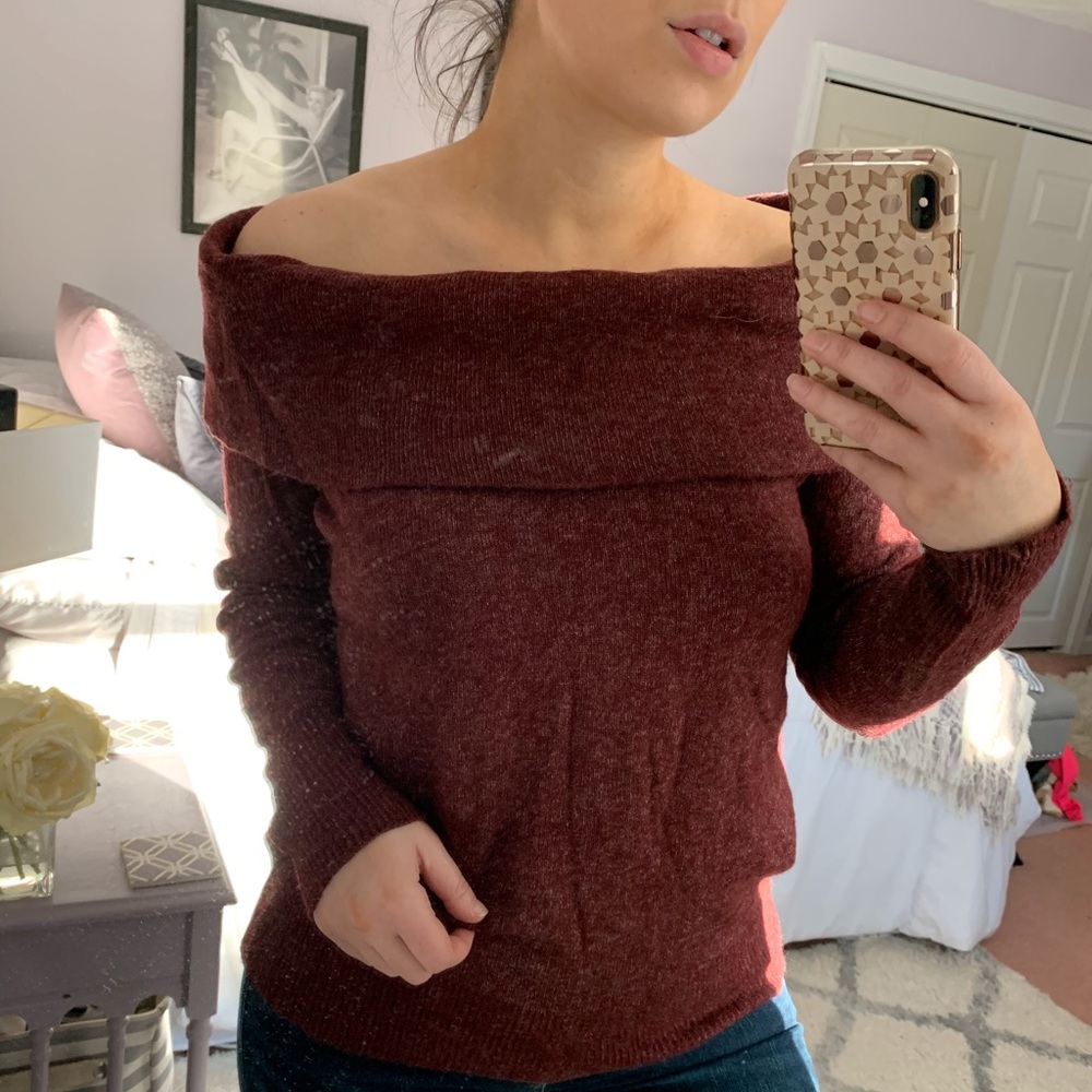 Off the shoulder sweater